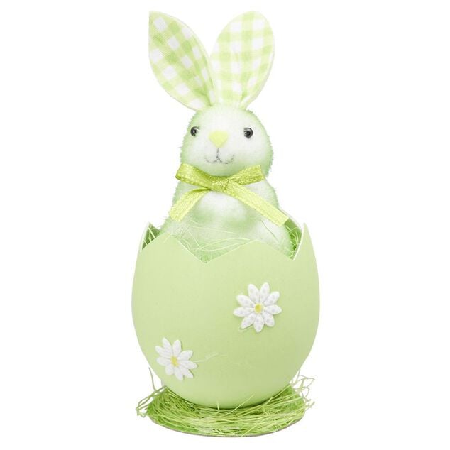 Lapin dans oeuf de P&acirc;ques motif Vichy x 2