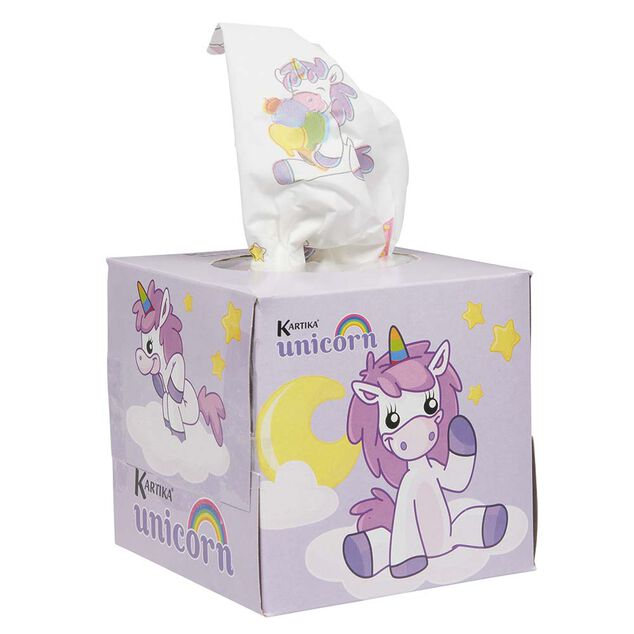 Bo&icirc;te de 56 mouchoirs licorne