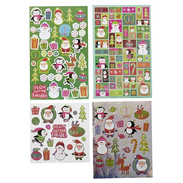 Planche de stickers de Noël