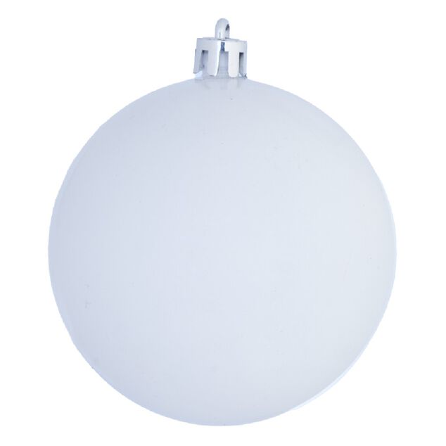Boule de No&euml;l blanc rose mat brillant x8