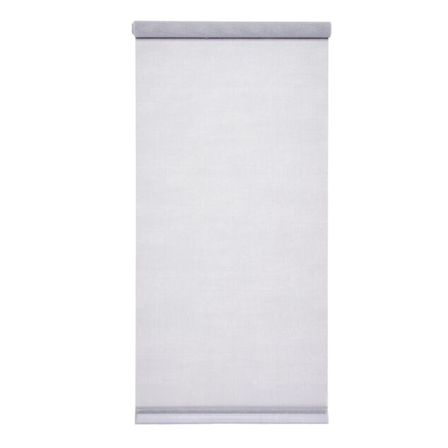 Store enrouleur tamisant gris 37x160cm - cha&icirc;nettes et fixations fournies - 2 syst&egrave;mes de fixation avec ou sans per&ccedil;age