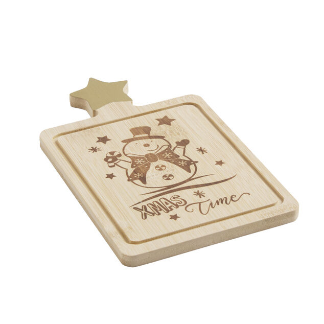 Planche ap&eacute;ro No&euml;l en bambou 11x19cm (3 mod&egrave;les)