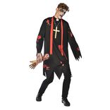D&eacute;guisement adulte Halloween pr&ecirc;tre zombie Taille unique
