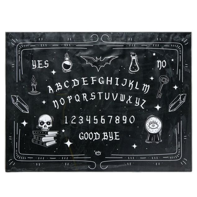 Planche de pr&eacute;sentation verre Ouija noir 30x40cm