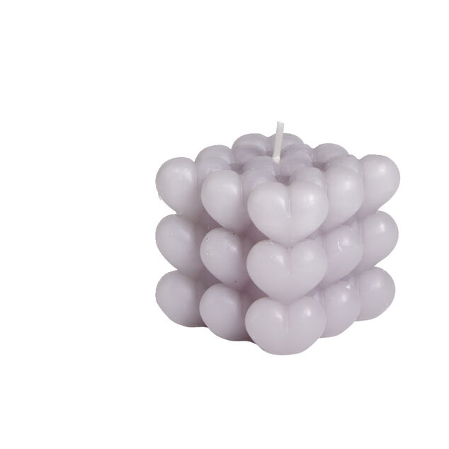 Bougie carr&eacute;e &agrave; bulles 5,5x5,5xH5,5cm