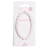 Bracelet crystal fin 24 perles quartz rose - Amour