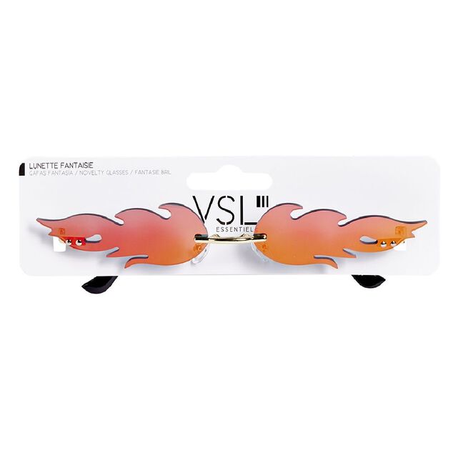 Lunettes fantaisies adulte flamme orange