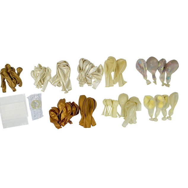 Kit arche &agrave; ballons or et argent 95 pi&egrave;ces