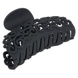 Pince &agrave; cheveux en plastique noir mat