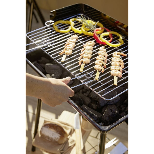 Barbecue &agrave; charbon Tucson m&eacute;tal noir