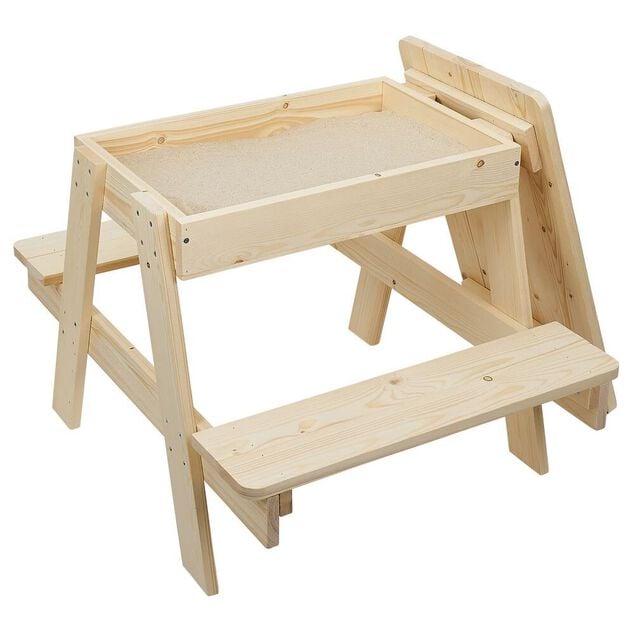 Table pique nique 2en1 bac &agrave; sable 60x80xH52cm