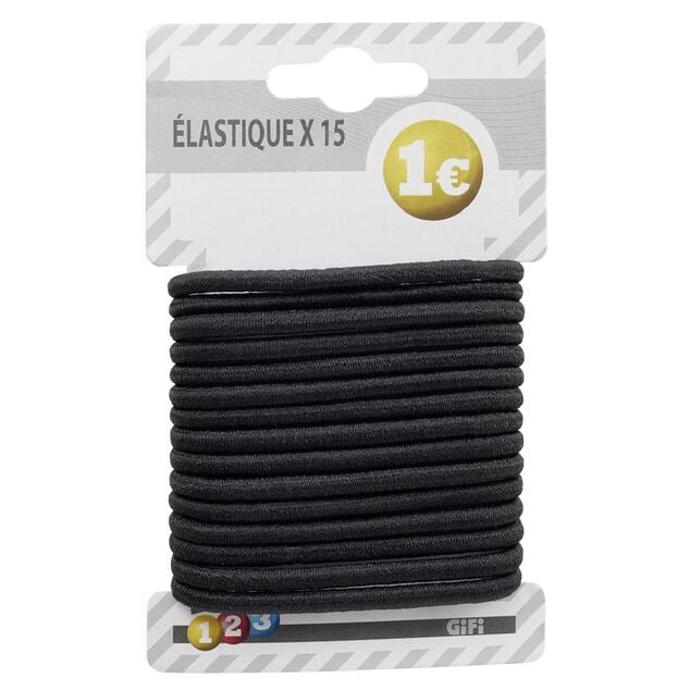 &Eacute;lastique noir x15