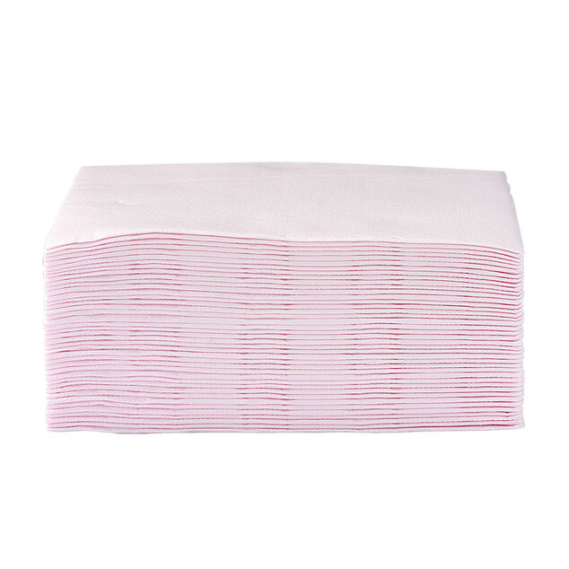 Serviette carrée rose pâle 2 plis en papier x40