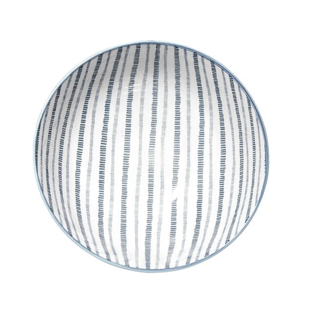 Saladier haut en porcelaine d&eacute;cor int&eacute;rieur, ext&eacute;rieur uni &Oslash;20xH9,7cm