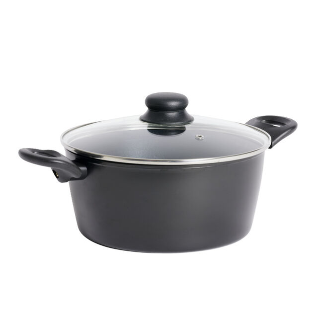 Faitout tous feux dont induction aluminium noir &Oslash;24cm