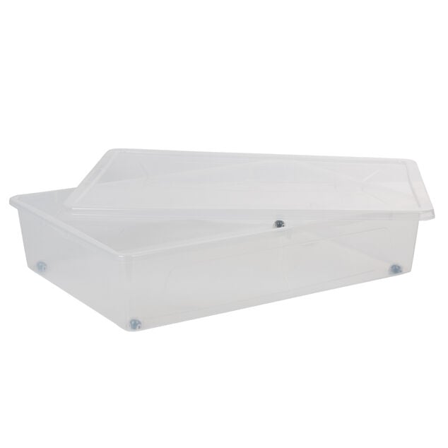 Bo&icirc;te de rangement transparente 55 L