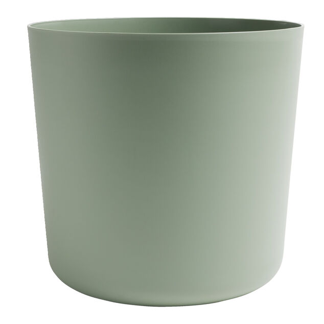Pot rond cylindrique plastique vert sauge &Oslash;40xH38cm