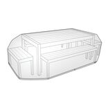 Housse de protection rectangulaire pour table de jardin
