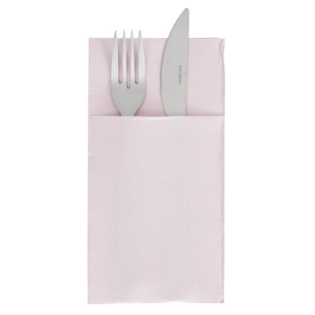 Serviette range couverts 40cm rose p&acirc;le x20