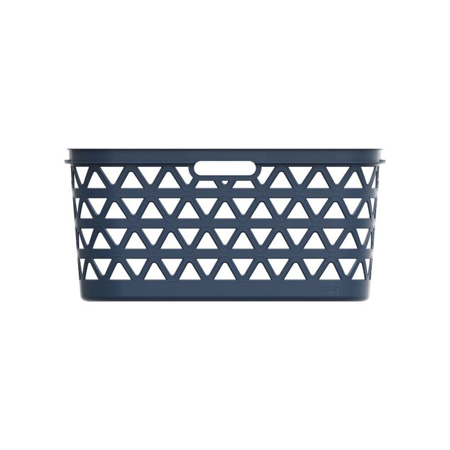 Pani&egrave;re &agrave; linge Oceanna plastique bleu 45L