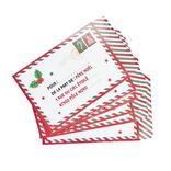 Pochette cadeau No&euml;l x6 motif traditionnel "De la part de" 20x28cm