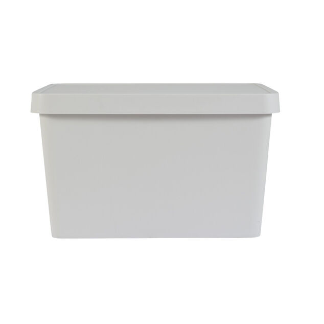 Bo&icirc;te de rangement avec couvercle beige 17 L