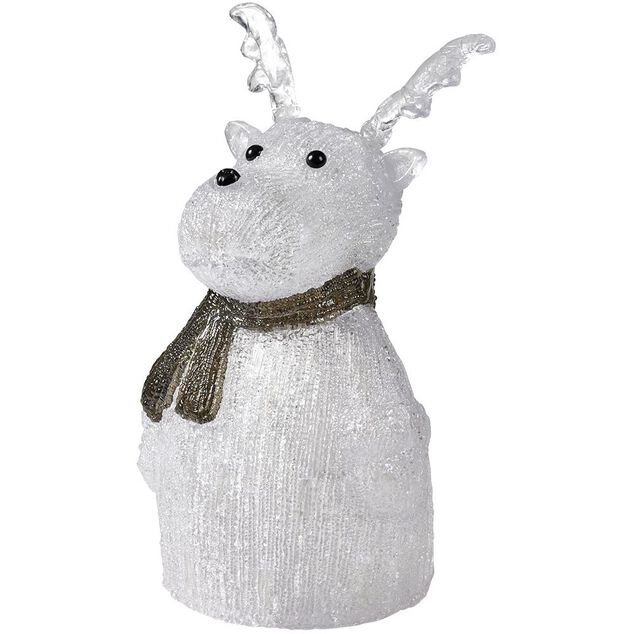 Renne lumineux acrylique H33cm 40 LED blanc froid