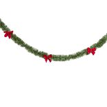 Guirlande avec noeud L200cm PVC vert et rouge