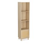 &Eacute;tag&egrave;re en bois 4 cases 1 porte Kanna 40x30xH160cm