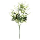 Fleurs piquet Succulentes blanches en poly&eacute;thyl&egrave;ne
