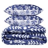 Parure de lit 220x240cm 2 personnes coton &agrave; motifs 3 pi&egrave;ces (6 mod&egrave;les)