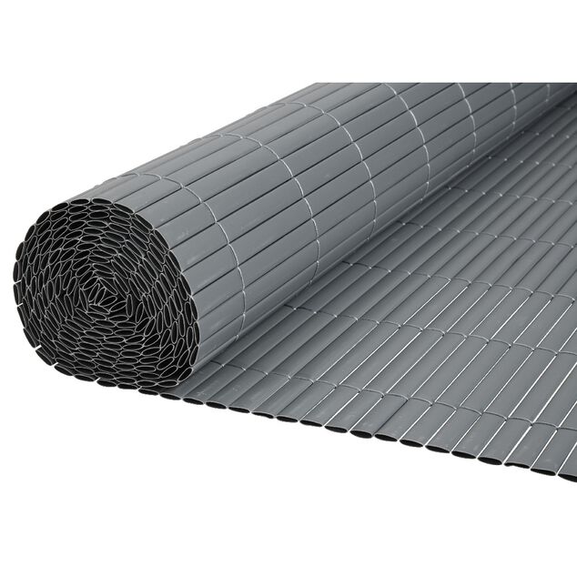 Canisse double face plastique gris 150x300cm