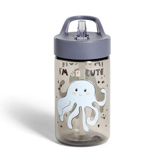 Gourde de camping pieuvre pour enfant plastique gris 43cl