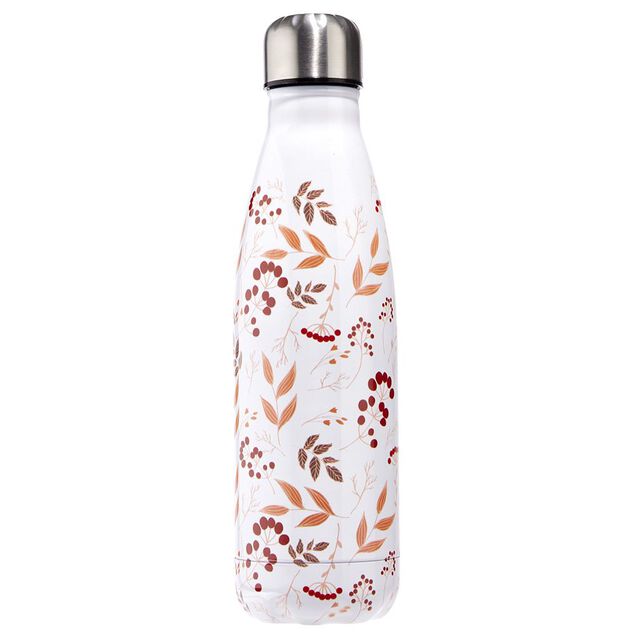 Bouteille isotherme inox motif fleur rose 500 ml