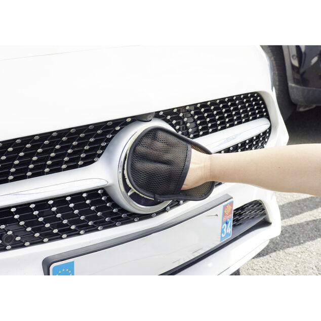 Gant de nettoyage pour voiture microfibre noir 15,5x23cm