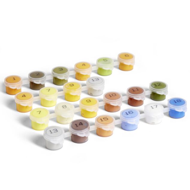 Peinture par numéro 40x50cm avec peintures et pinceaux - 3 modèles