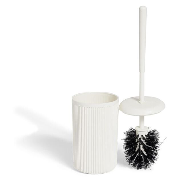 Brosse WC grise ou beige Ø9,5xH34cm.