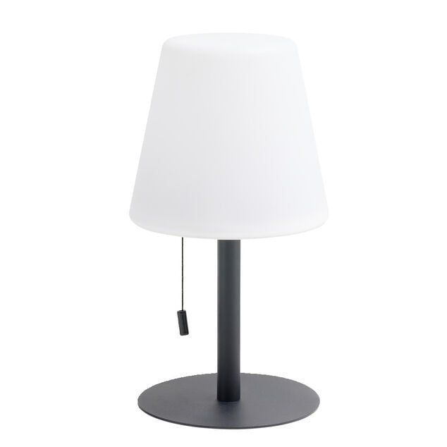 Lampe de table solaire blanche &agrave; poser &agrave; LED lumi&egrave;re variable &Oslash;16xH30,5cm
