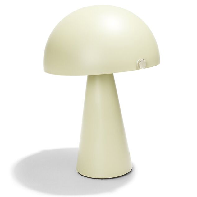 Lampe &agrave; poser forme champignon en fer H34cm vert clair