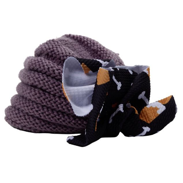 Bonnet b&eacute;b&eacute; Halloween maille avec noeud polyester (2 mod&egrave;les)
