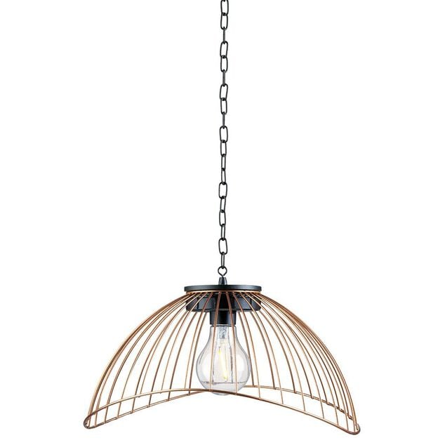 Lanterne solaire m&eacute;tal filaire cuivre