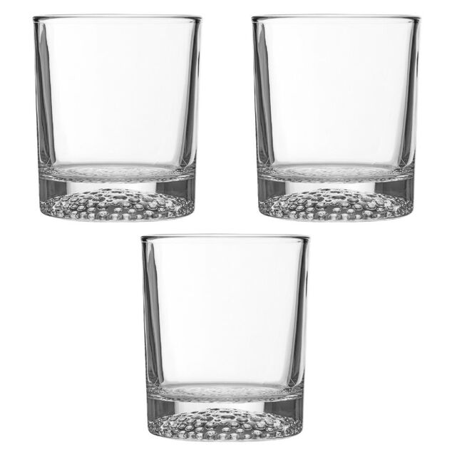 Verre &agrave; whisky fond martel&eacute; x3