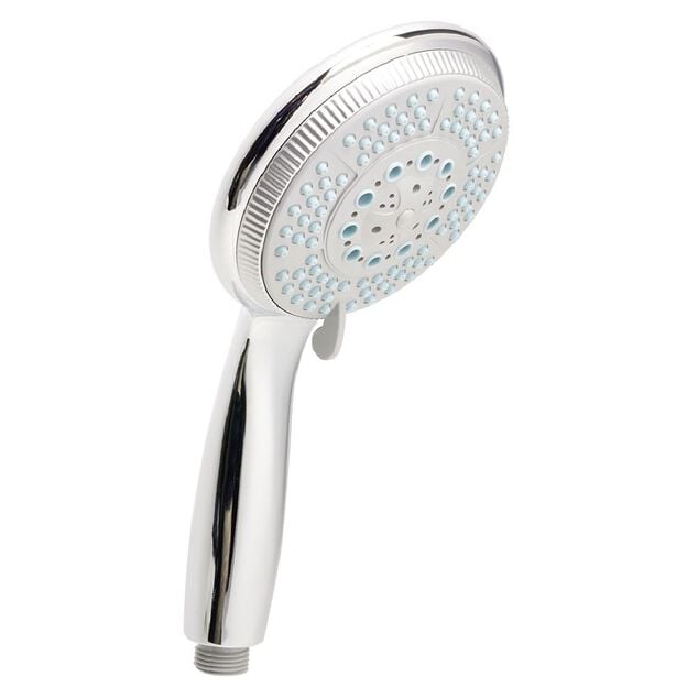 Pommeau de douche &agrave; 5 jets acier gris argent&eacute;