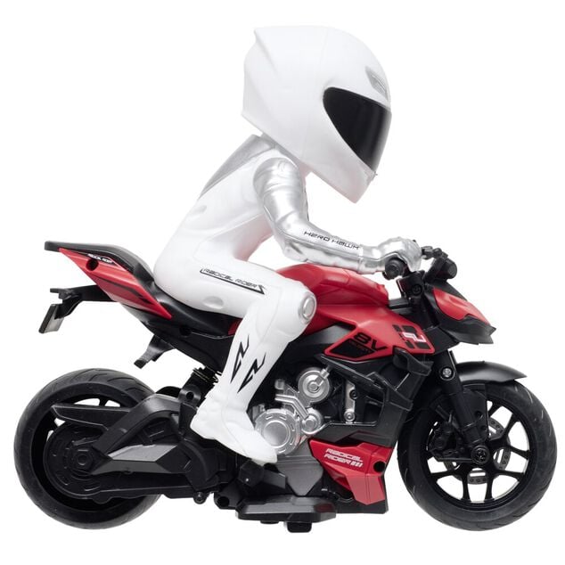 Moto t&eacute;l&eacute;command&eacute;e 1/10 lumineuse USB 21x9xH19cm (2 mod&egrave;les)
