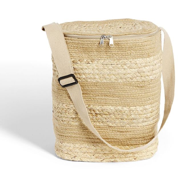 Sac fra&icirc;cheur 14L jute et coton beige 26x20x34cm