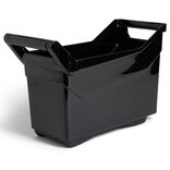 Bac de rangement plastique avec poign&eacute;es et roues 36x18xH28cm