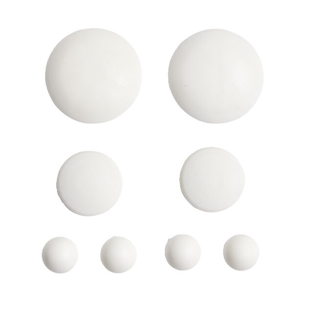 Lot de 8 butées adhésives plastique blanc
