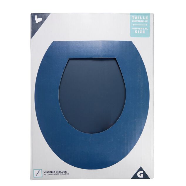 Abattant WC en bois bleu taille universelle