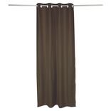 Rideau occultant effet tram&eacute; marron 140x240cm