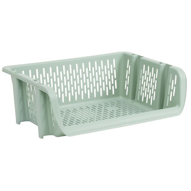 Bac superposable large en plastique 39x30,5xH13cm